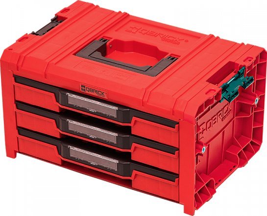 Qbrick System Pro Drawer 3 Toolbox 2.0 Expert Red Ultra Hd Custom - 1 Pc. Per Carton