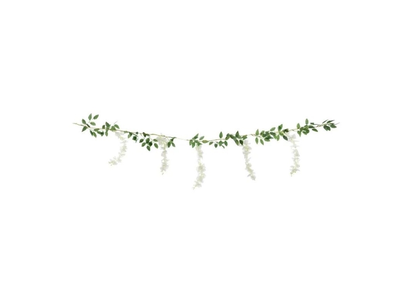 Weiße Wisteria-Blumengirlande
