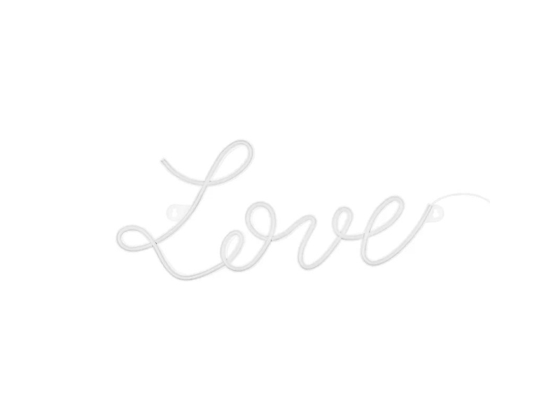 Led-Leuchtschrift Love, Weiß