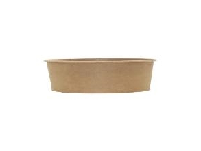 Salatskål Rund 900 Ml Ø185 Mm H50 Mm Kraft/Pe-Coated Brun,6 Pk X 50 Stk/Æske