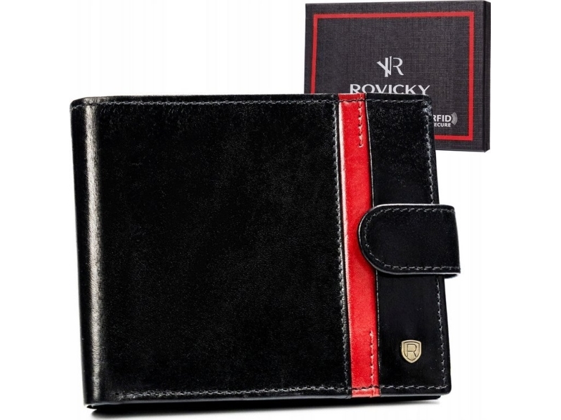 Rovicky Elegant og rummelig læderpung med RFID Rovicky NoSize