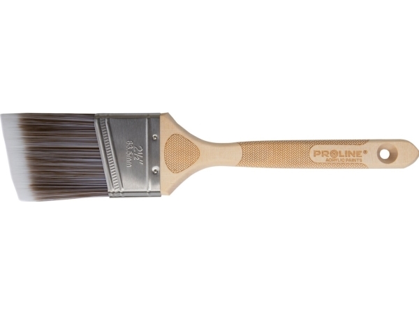Pro-Line Schräge Bürste Prof. 2", Holzgriff, Edelstahl, Acryl, Proline