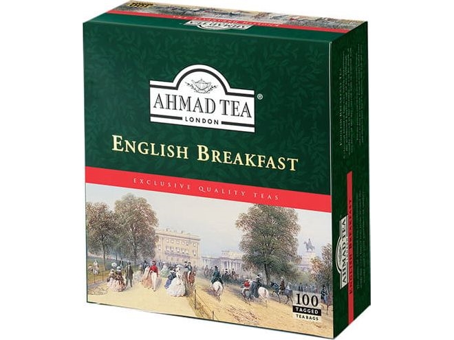 Ahmad Tea English Breakfast svart te 100 påsar med etikett | Catering - Drycker - The | GameStuff