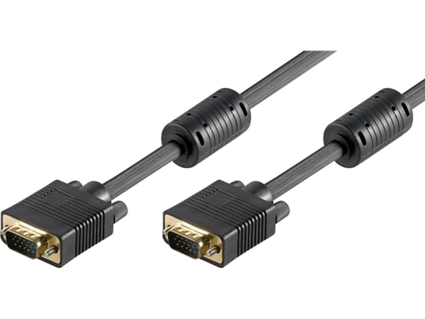 Kabel Neutralle Videokabel Svga (D-Sub) M - Svga (D-Sub) M, 3M, Vergoldete Stecker, Schwarz, Logo-Blister