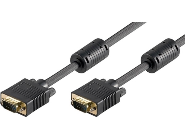 Kabel Neutralle Videokabel Svga (D-Sub) M - Svga (D-Sub) M, 2M, Vergoldete Stecker, Schwarz, Logo-Blister