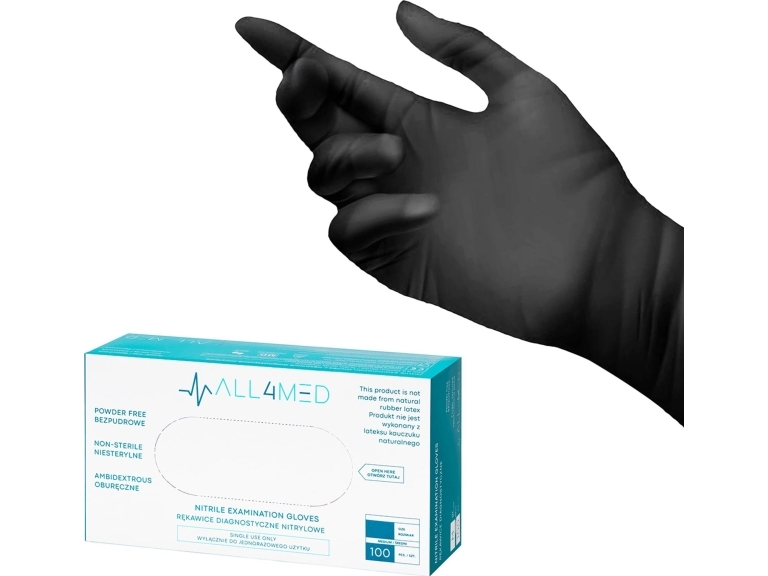 Activeshop All4med Diagnostiske Engangshandsker Nitril Sort