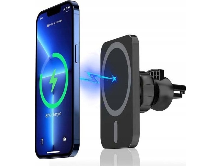 Vega Ecobox Ladegerät – Kabellos 15W Mit Autohalter, Schwarz Magsafe Iphone/Android