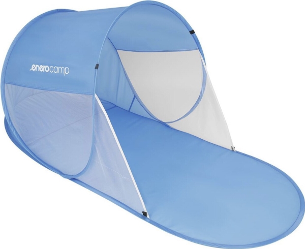 Enero Strandtelt/Solskærm Parasol, Selvsammensættende 190X80x90/70 Cm – Blå