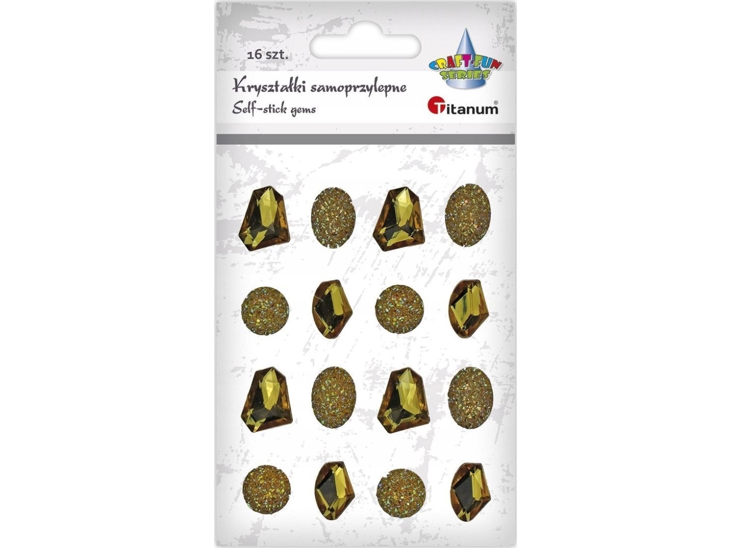 Titanum Självhäftande kristaller stenar guldmix 16st | N - A | GameStuff