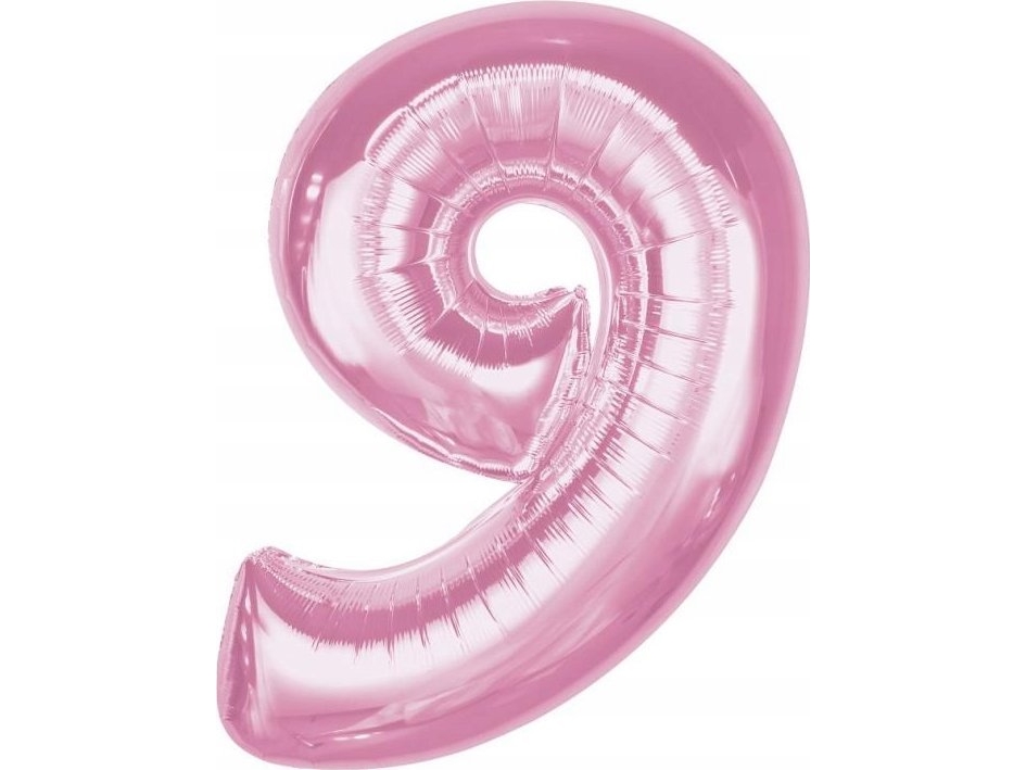 Godan Folienballon Nummer 9 Hellrosa Smart 92Cm