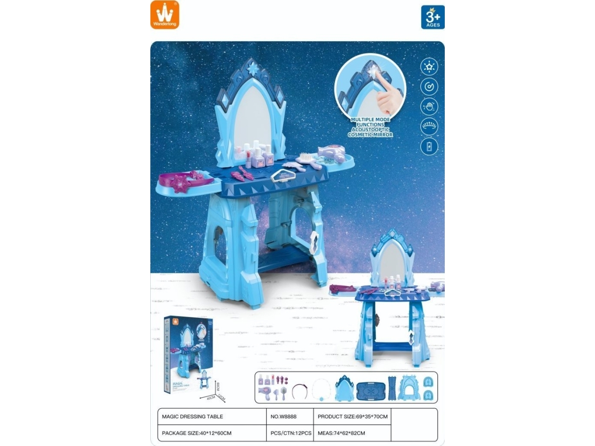 TRITON blå toalettvagn till prinsessan + tillbehör | Leksaker - Rollek - Verktyg | GameStuff