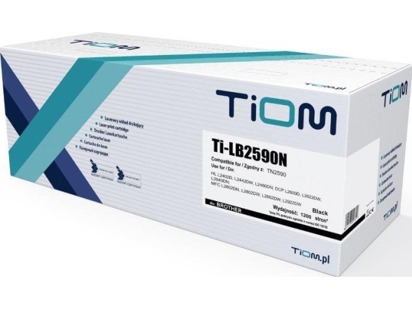Toner Tiom Toner Til Brother 2590N | Tn2590 | 1200 Sider | Sort