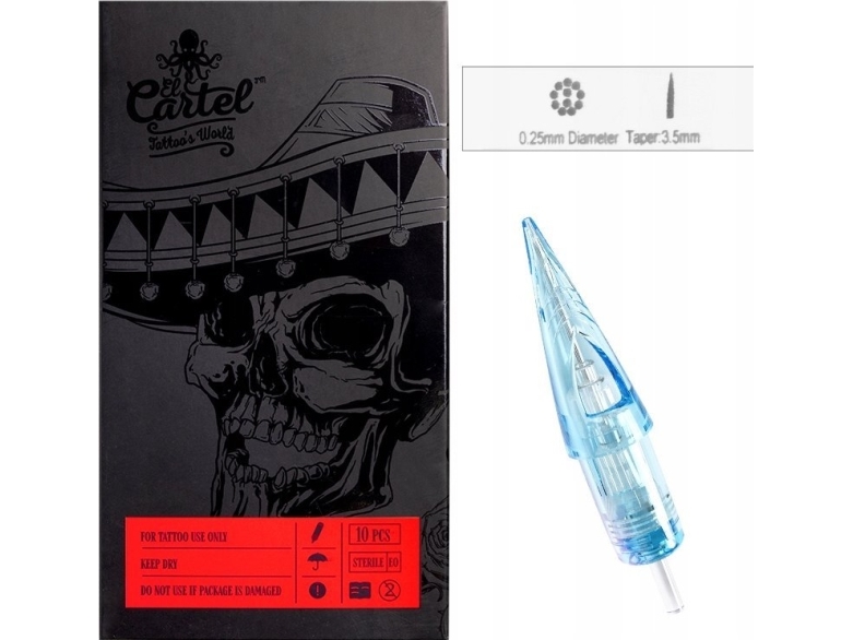 Activeshop Cartridge do tatuażu El Cartel 0.25 11RS Shader 10 szt. | Hälsa - Personlig vård - Tatueringsbläck | GameStuff
