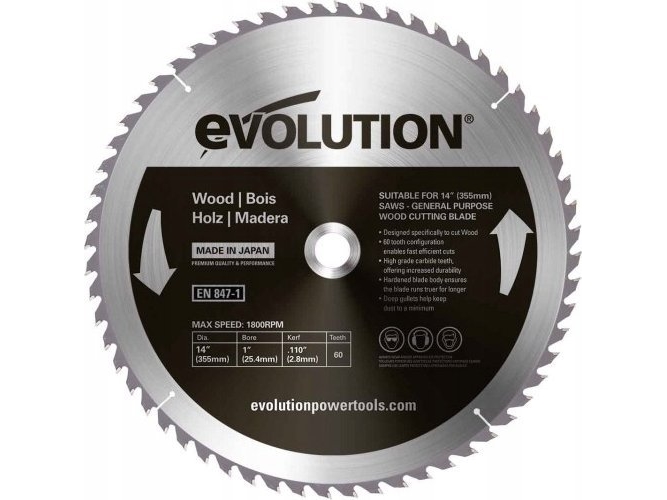 Evolution Pitchfork Säge Für 355Mm / 60Z Holzschneidemaschinen