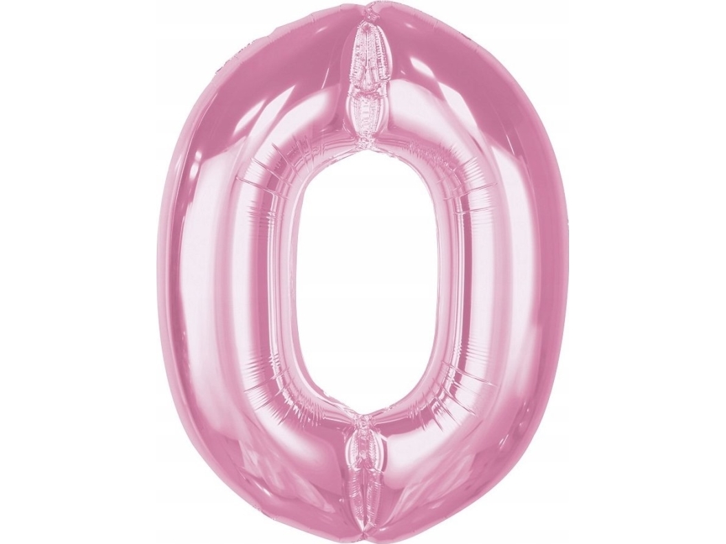 Godan Folienballon Nummer 0 Hellrosa Smart 92Cm