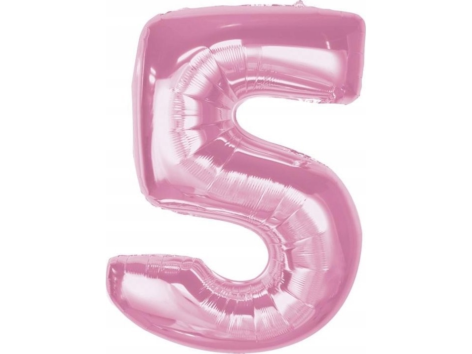 Godan Folienballon Nummer 5 Hellrosa Smart 92Cm