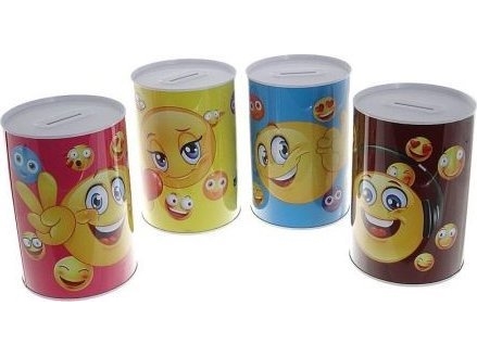 Adar Metallspardose Smiley Faces 544123 Mix Preis Per 1Stk