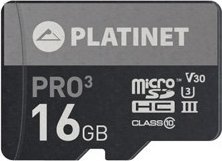 Karte Platinet Platinet Platinet Microsdhc Secure Digital + Adapter Sd 16Gb Class10 Uiii 90Mb/S [44001]