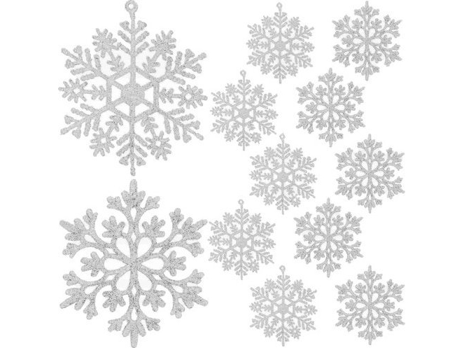 Juldekoration Ruhhy Julgranskulor- snöflingor 12st Ruhhy 22516 | N - A | GameStuff