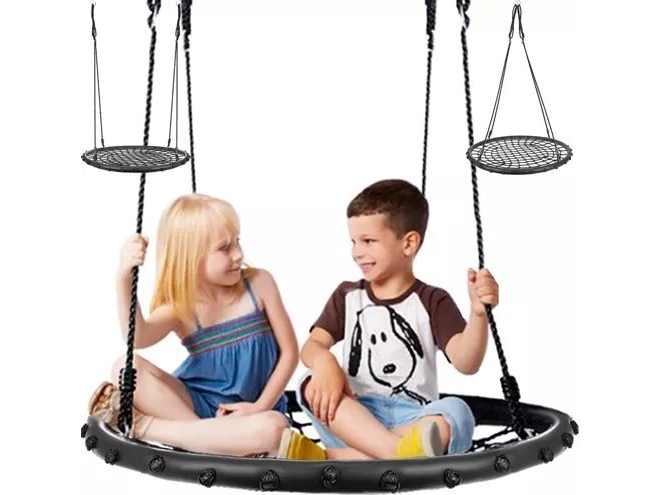 Malatec Gandralizdis Lasten puutarhakeinu 100cm halkaisija iso musta