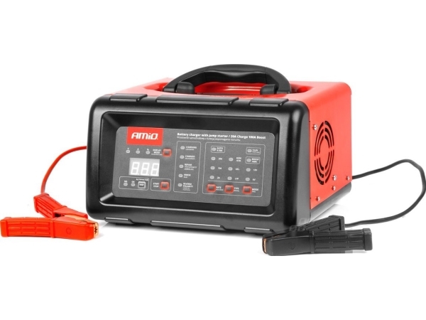 Akumuliatoriaus įkroviklis su užvedimo funkcija 6V / 12V, 20A, AMIO-04057