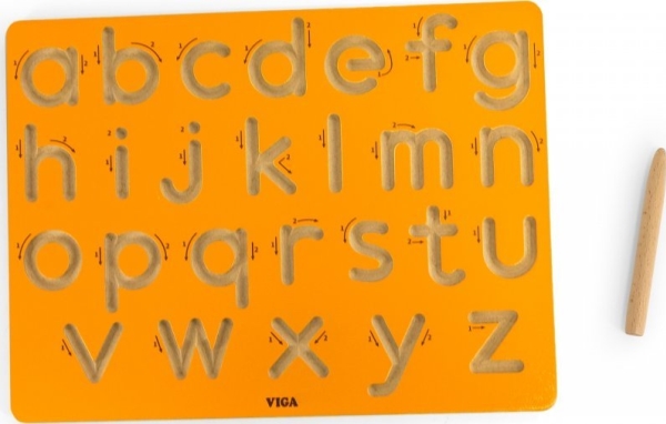 Viga Toys Tavle til grafomotorik med bogstaver til at lære at skrive
