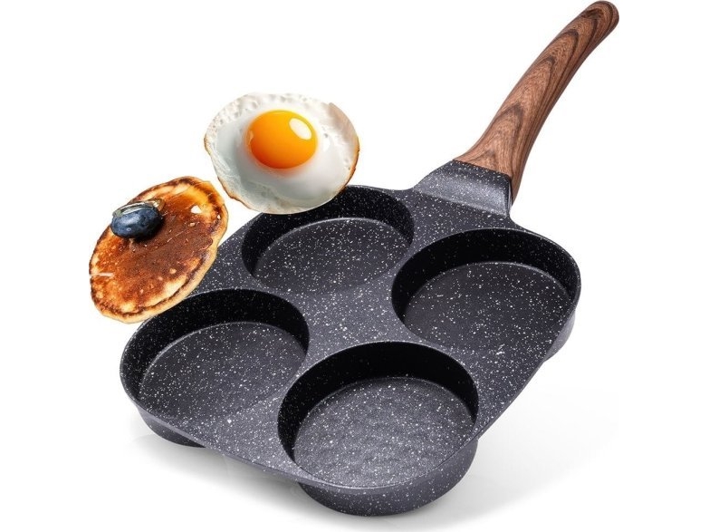 Granittbelagt non-stick stekepanne med 4 rom