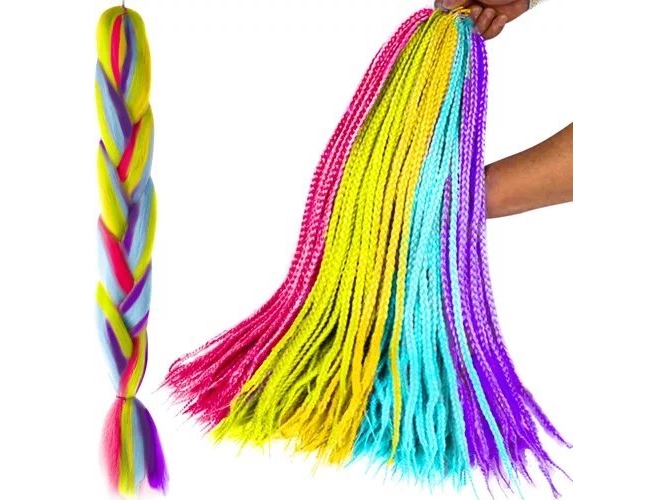 Soulima Syntetisk hår regnbuefletninger Soulima 23571