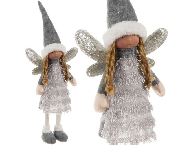 Ruhhy juledekoration Fe-julefigur grå Ruhhy 22343