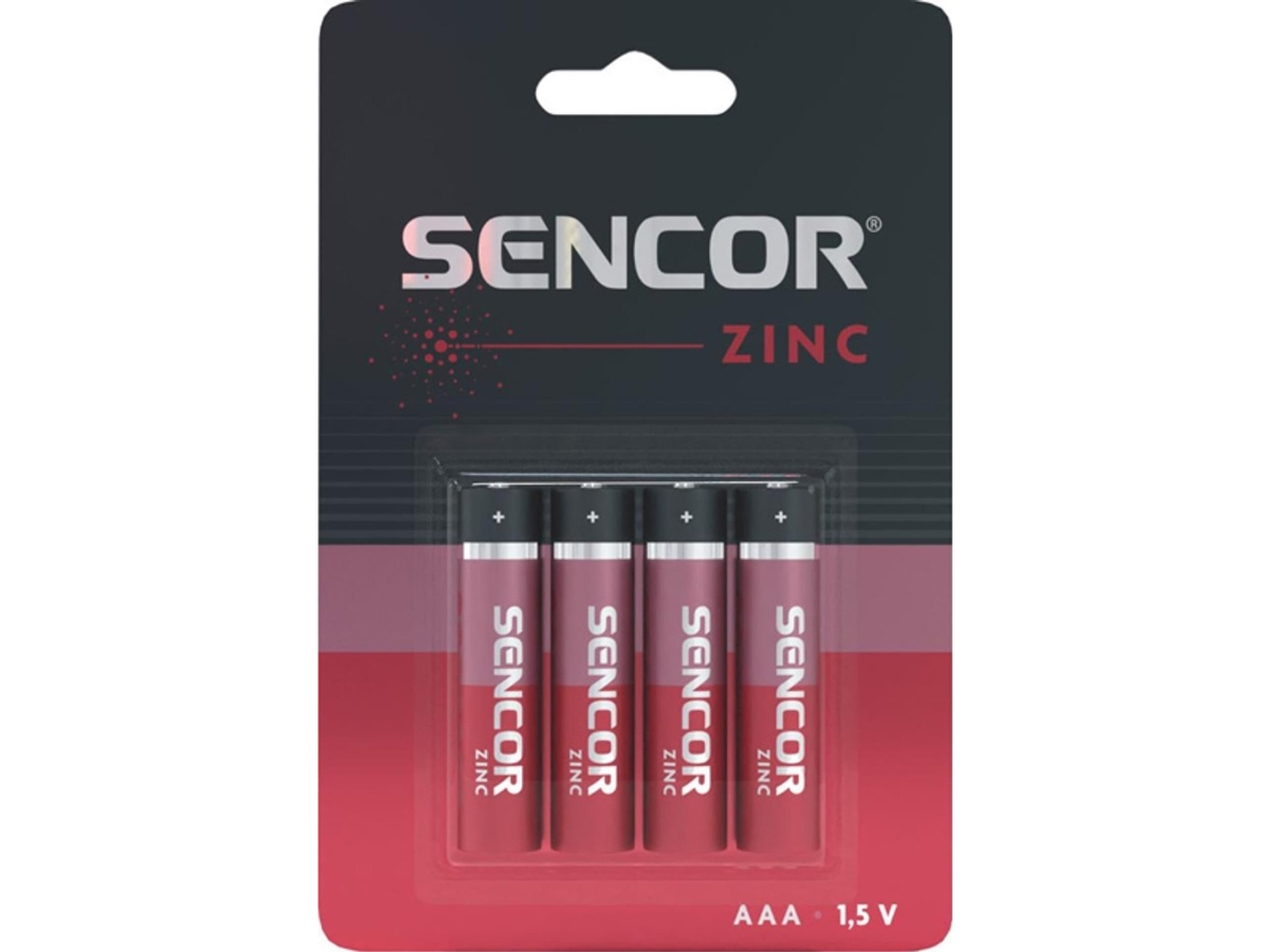 Sencor Zink-Kohle-Batterie, Aaa (Lr03), Aaa, 1,5V, Sencor, Blister, 4Er-Pack