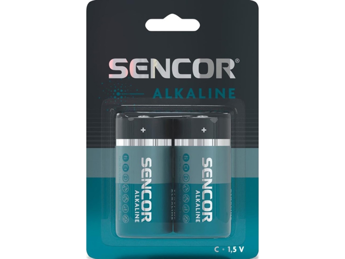 Sencor Alkalibatterie, C (Lr14), Zellentyp C, 1,5V, Sencor, Blister, 2Er-Pack