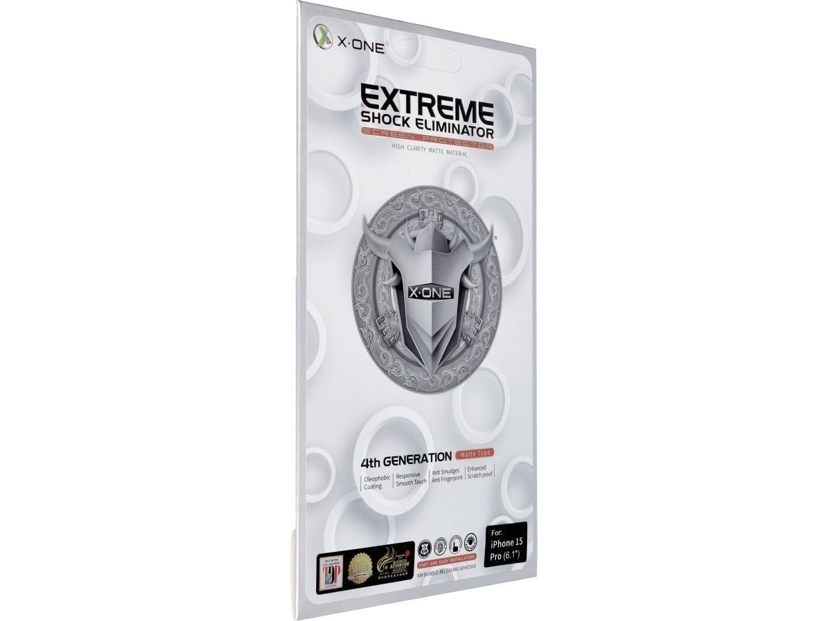 X-One Protektor Lcd X-One Extreme Shock Eliminator 4Th Gen. Matowe - Do Iphone 15 Pro