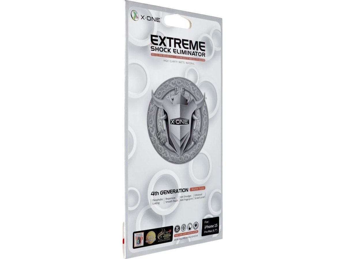 X-One Protektor Lcd X-One Extreme Shock Eliminator 4Th Gen. Matowe - Do Iphone 15 Pro Max