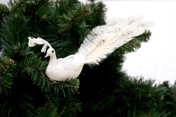 Saska Garden Paw Dekorativt Klips Ornament Bold Hvid