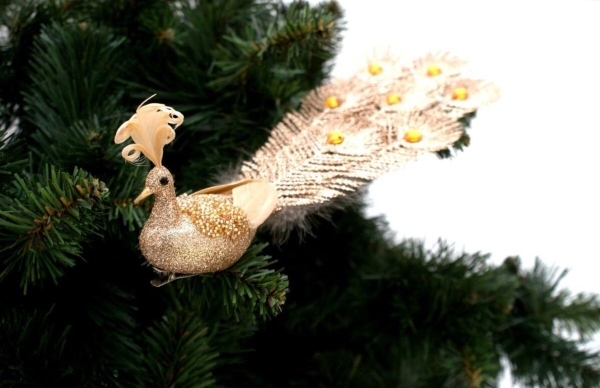 Juledekoration Saska Garden dekorativ løve på et bræt BOMB GOLD