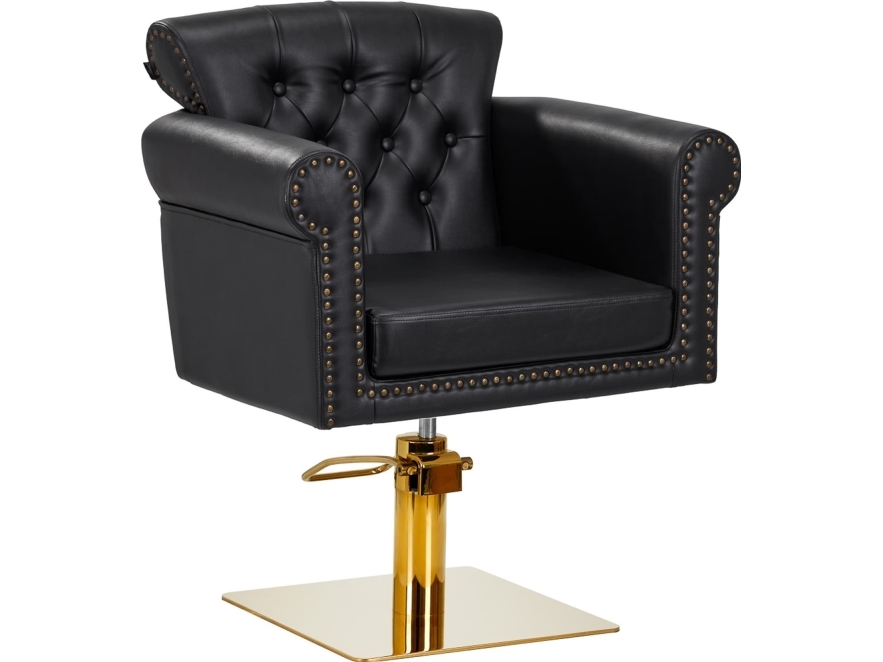 Activeshop Gabbiano frisørstol Berlin guld sort