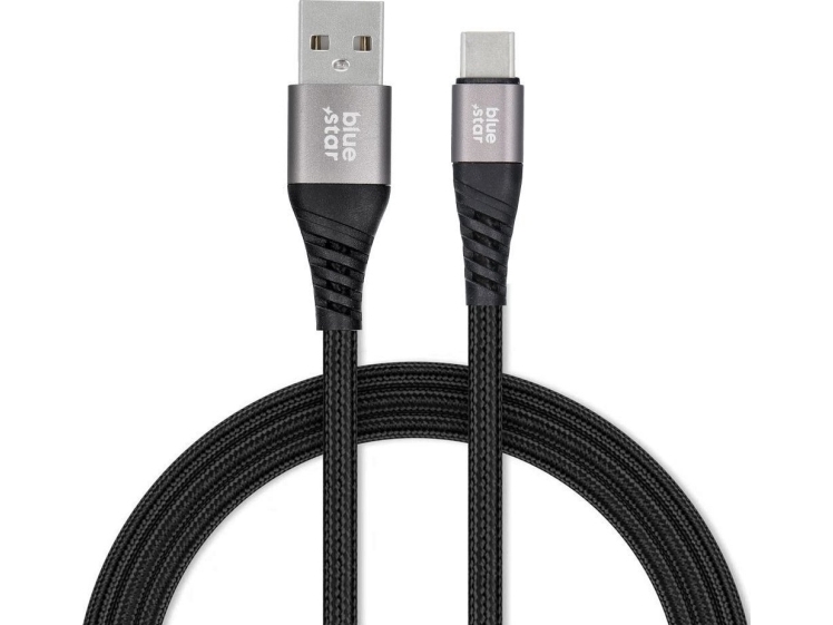 Usb-Kabel Blue Star Usb-A Til Usb-C 1,2 M Sort