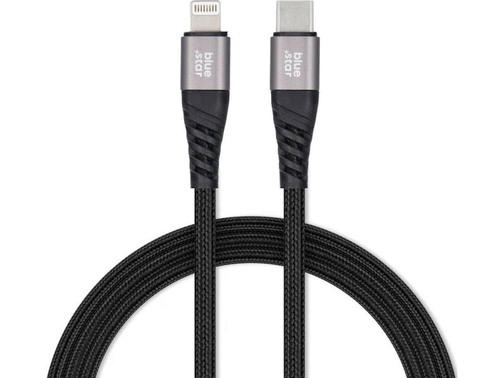 Usb-Kabel Blue Star Usb-C Til Lightning 1,2 M Sort