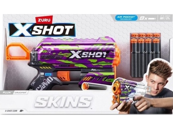 Zuru Wurfstarter Skins Flux (8 Schüsse) Crucifer