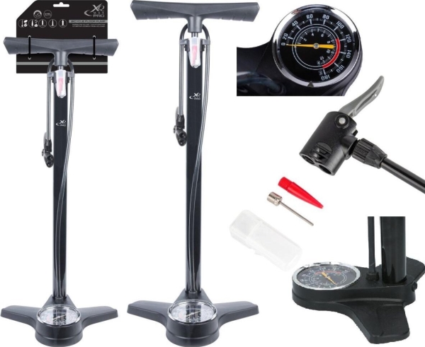XQMax 160PSI (11BAR) cykelpump med MANOMETER XQMAX PRO | Cykling - Cykelutrustning - Cykelpumpar | GameStuff