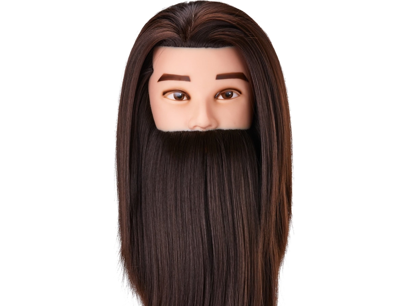 Activeshop Kampaamo harjoituspää parran kanssa Gabbiano WZ4 synteettiset hiukset, väri 4H, pituus 8+6