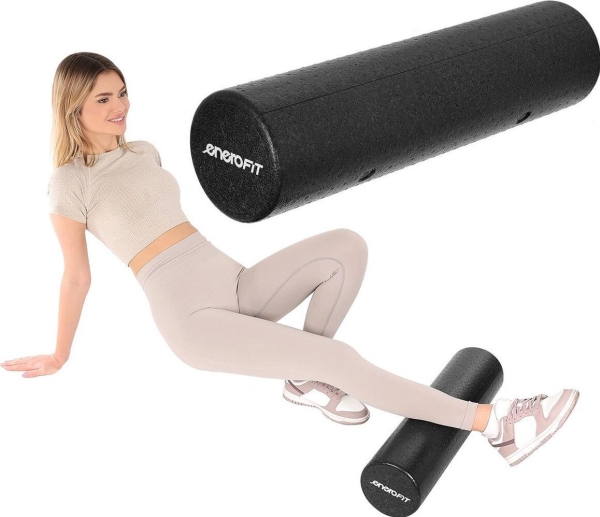 Victoria Sport WALCEK roller fitness/yoga EPP sort 15x60 cm ENERO FIT
