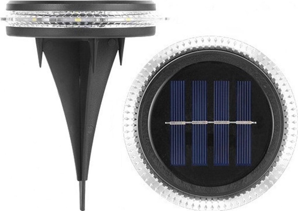 Saska Garden væglampe skål solcelle til nedstik og montering 2 stk