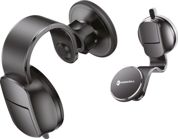 Forcell F-Grip Magflex Autohalter Für Scheibe/Armaturenbrett Kompatibel Mit Magsafe Schwarz