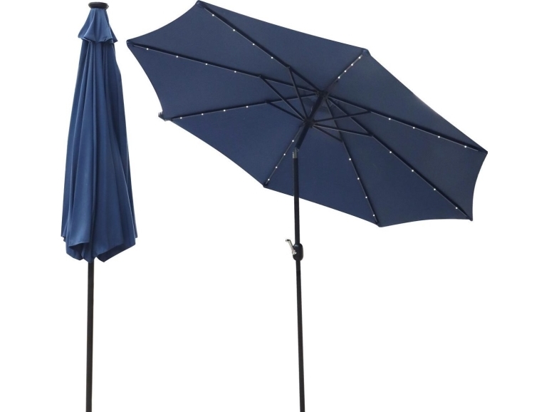 Saska Garden PARASOL MED LED-LYS 300CM GRØN