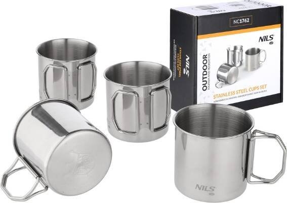 Nils Extreme Nils Nc1762 Four Stainless Steel Cups