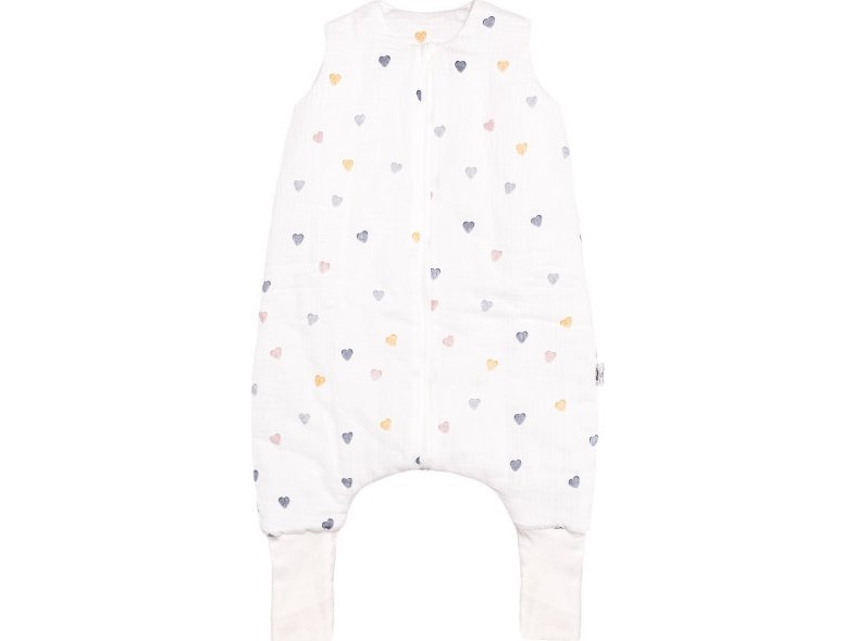 Pulp Bamboo Musselin Schlafsack Mit Leggings - Colourful Hearts 0,5 Tog Von 1 Jahr Bis 2,5 Jahre