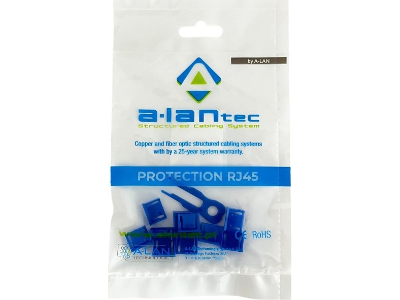 Alantec Usb-Stiklås Mod Uautoriseret Indføring, Blå (Pakke Med 10 Stk. + Nøgle) Alantec