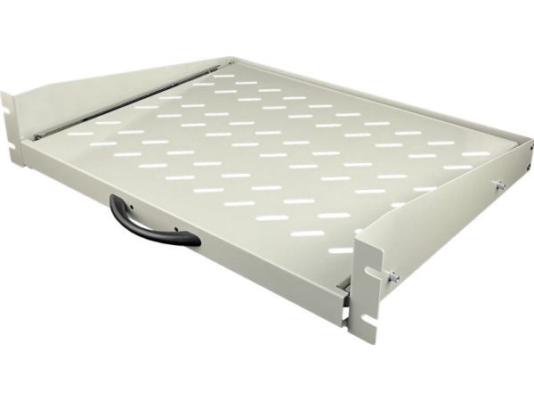 Alantec Ausziehregal 19" 2U, Tiefe 350 Mm, Grau, 4 Befestigungspunkte Sa-Pw-19-2U-350-4-S