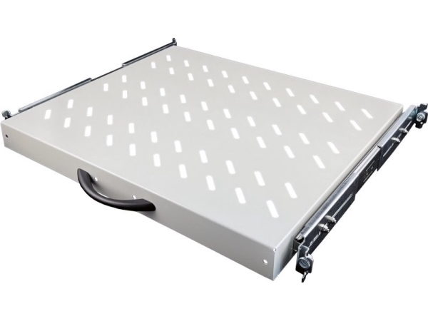 Alantec Udtrækshylde 19" 1U Dybde 570 Mm, Grå, 4 Fastgørelsespunkter Alantec